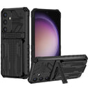 Samsung S26 Plus Heavy Duty Kickstand Card Holder Case Shockproof Black