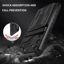 Samsung S26 Plus Heavy Duty Kickstand Card Holder Case Shockproof Black