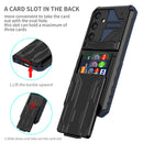 Samsung S26 Plus Heavy Duty Kickstand Card Holder Case Shockproof Navy