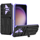 Samsung S26 Plus Heavy Duty Kickstand Card Holder Case Shockproof Purple
