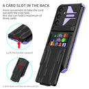 Samsung S26 Plus Heavy Duty Kickstand Card Holder Case Shockproof Purple