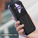 Samsung S26 Plus Heavy Duty Kickstand Card Holder Case Shockproof Purple