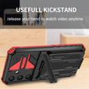 Samsung S26 Plus Heavy Duty Kickstand Card Holder Case Shockproof Red