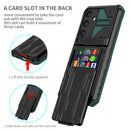 Samsung S26 Plus Heavy Duty Kickstand Card Holder Case Shockproof Teal