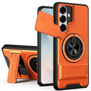 Samsung S26 Plus Magnetic Ring Stand Case with Camera Slide Cover [Orange]