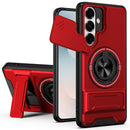 Samsung S26 Plus Magnetic Ring Stand Case with Camera Slide Cover [Red]