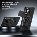 Samsung S26 Plus Magnetic Ring Stand Case with Camera Slide Cover [Navy]