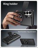 Samsung S26 Plus Magnetic Ring Stand Case with Camera Slide Cover [Silver]