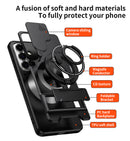 Samsung S26 Plus Magnetic Ring Stand Case with Camera Slide Cover [Silver]