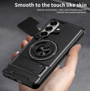 Samsung S26 Plus Magnetic Ring Stand Case with Camera Slide Cover [Black]
