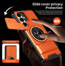 Samsung S26 Plus Magnetic Ring Stand Case with Camera Slide Cover [Black]