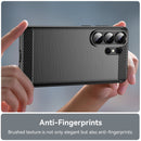 Samsung S26 Ultra Carbon Fibre TPU Case Slim Shockproof Cover Black