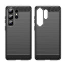 Samsung S26 Ultra Carbon Fibre TPU Case Slim Shockproof Cover Black