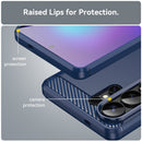 Samsung S26 Ultra Carbon Fibre TPU Case Slim Shockproof Cover Navy