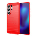 Samsung S26 Ultra Carbon Fibre TPU Case Slim Shockproof Cover Red