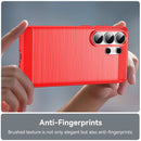 Samsung S26 Ultra Carbon Fibre TPU Case Slim Shockproof Cover Red