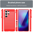Samsung S26 Ultra Carbon Fibre TPU Case Slim Shockproof Cover Red