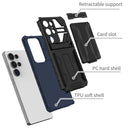 Samsung S26 Ultra Heavy Duty Kickstand Card Holder Case Shockproof Navy