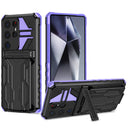 Samsung S26 Ultra Heavy Duty Kickstand Card Holder Case Shockproof Purple