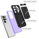 Samsung S26 Ultra Heavy Duty Kickstand Card Holder Case Shockproof Purple