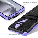 Samsung S26 Ultra Heavy Duty Kickstand Card Holder Case Shockproof Purple