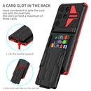 Samsung S26 Ultra Heavy Duty Kickstand Card Holder Case Shockproof Red