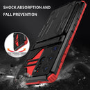 Samsung S26 Ultra Heavy Duty Kickstand Card Holder Case Shockproof Red