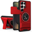 Samsung S26 Ultra Magnetic Ring Stand Case with Camera Slide Cover [Red]