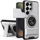 Samsung S26 Ultra Magnetic Ring Stand Case with Camera Slide Cover [Silver]