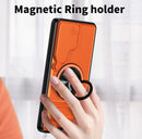 Samsung S26 Ultra Magnetic Ring Stand Case with Camera Slide Cover [Silver]