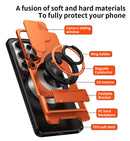 Samsung S26 Ultra Magnetic Ring Stand Case with Camera Slide Cover [Red]