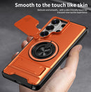 Samsung S26 Ultra Magnetic Ring Stand Case with Camera Slide Cover [Red]