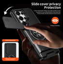 Samsung S26 Ultra Magnetic Ring Stand Case with Camera Slide Cover [Navy]