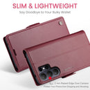 Samsung Galaxy S26 Ultra CaseMe Retro Wallet Case [Maroon]