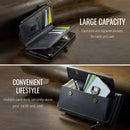 Samsung Galaxy A55 Crossbody Case with Strap, Card Slots & Zipper Pocket [Black]