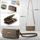 Samsung Galaxy A55 Crossbody Case with Strap, Card Slots & Zipper Pocket [Coffee]