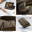 Samsung Galaxy A55 Crossbody Case with Strap, Card Slots & Zipper Pocket [Coffee]