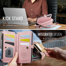 Samsung Galaxy A55 Crossbody Case with Strap, Card Slots & Zipper Pocket [Pink]