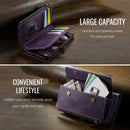 Samsung Galaxy A55 Crossbody Case with Strap, Card Slots & Zipper Pocket [Purple]