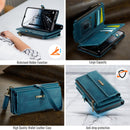 Samsung Galaxy A55 Crossbody Case with Strap, Card Slots & Zipper Pocket [Teal]