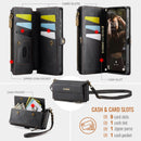 Samsung Galaxy A56 Crossbody Case with Strap, Card Slots & Zipper Pocket [Black]