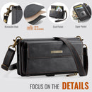 Samsung Galaxy A56 Crossbody Case with Strap, Card Slots & Zipper Pocket [Black]