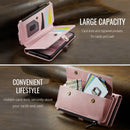 Samsung Galaxy A56 Crossbody Case with Strap, Card Slots & Zipper Pocket [Pink]