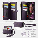 Samsung Galaxy A56 Crossbody Case with Strap, Card Slots & Zipper Pocket [Purple]