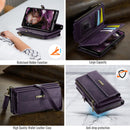 Samsung Galaxy A56 Crossbody Case with Strap, Card Slots & Zipper Pocket [Purple]