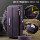 Samsung Galaxy A56 Crossbody Case with Strap, Card Slots & Zipper Pocket [Purple]