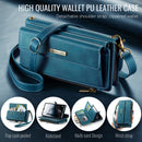 Samsung Galaxy A56 Crossbody Case with Strap, Card Slots & Zipper Pocket [Teal]