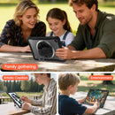Samsung Tab A11+ A11 Plus Rugged Case - 360° Stand, Hand & Shoulder Strap - Shockproof - Black