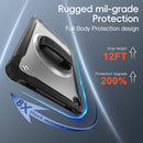 Samsung Tab A11+ A11 Plus Rugged Case - 360° Stand, Hand & Shoulder Strap - Shockproof - Black