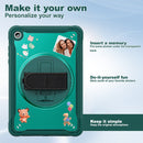 Samsung Tab A11+ A11 Plus Rugged Case - 360° Stand, Hand & Shoulder Strap - Shockproof - Green